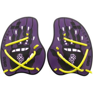 Arena Unisex Adult Vortex Evolution Swimming Hand Paddles for Women and Men Adjustable Straps Curved Design(Plum/Arctic Lime)
