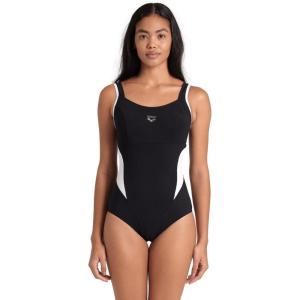 Arena Womens Arena Shapewear Women’s Makimurax R B-Cup Ladies Tummy Control Shaping Swimsuit(Black/White)