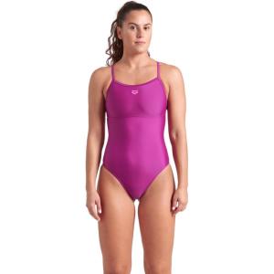Arena Womens Arena Women’s Feel Solid Light Drop Back Swimsuit Ladies Fitness Swimwear(Purple Wine)