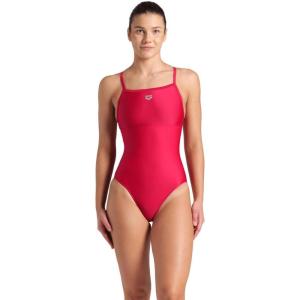 Arena Womens Arena Women’s Feel Solid Light Drop Back Swimsuit Ladies Fitness Swimwear(Red Onion)