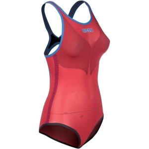 Arena Women’s Powerskin Carbon Duo Competition Racing Swimsuit(Navy / Red / White – Top)