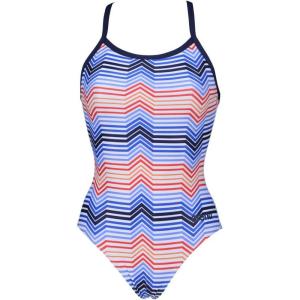 Arena Women’s Team MaxLife Swimsuit Solid Challenge Back Sports One Piece Competition Training Bathing Suit Athletic Swimwear(Navy/Red)