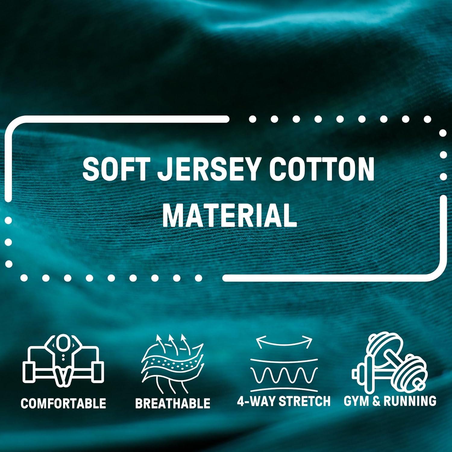 imageARENA Bermuda Solid Unisex Shorts Mens Womens Comfy 100 Percent Cotton Jersey Sweat Shorts Drawstring Deep Side PocketsGreen Lake