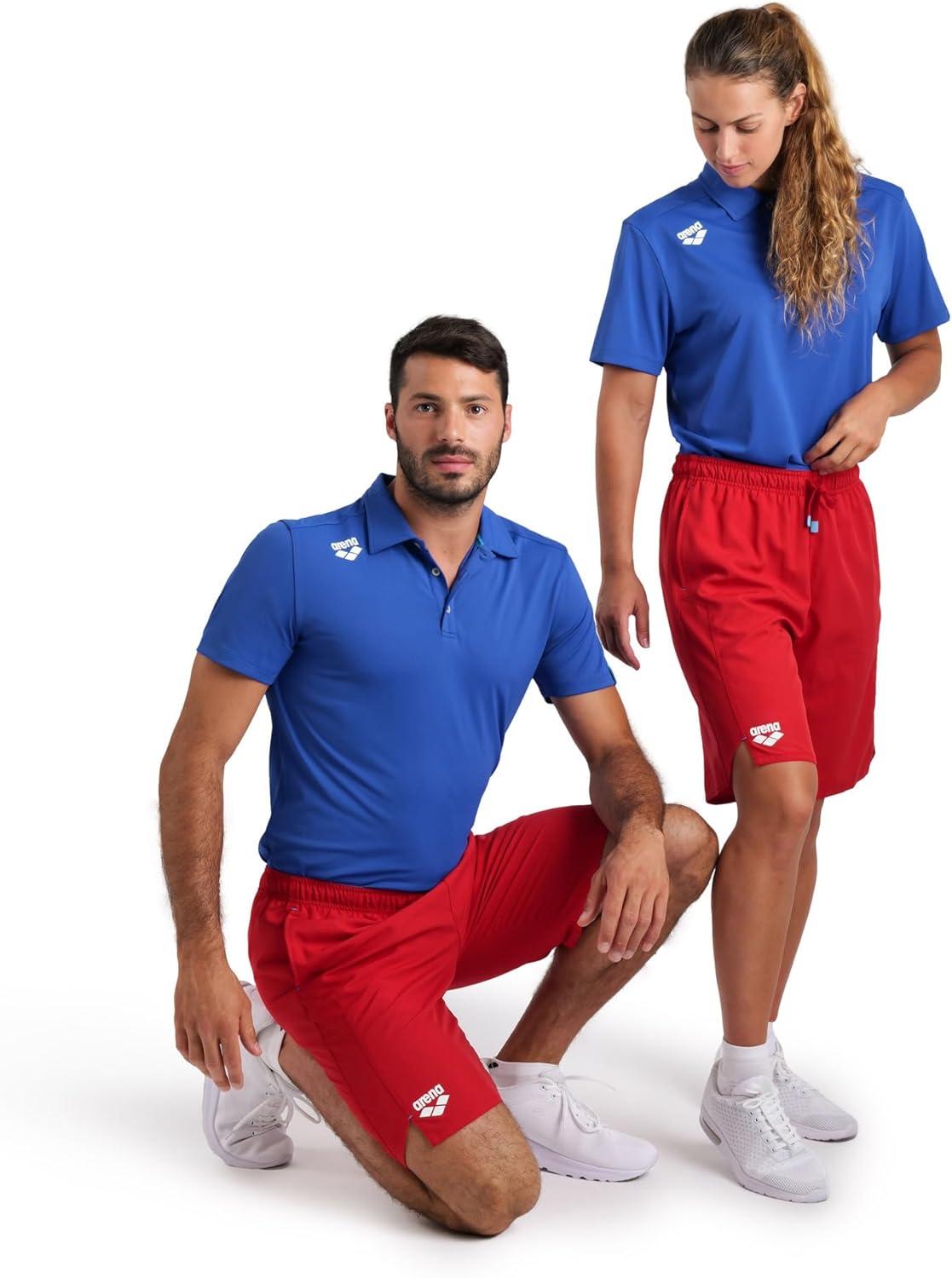 imageARENA Bermuda Swim Trunk Shorts for Men and Women Beach Pool Athletic Bathing SuitRed