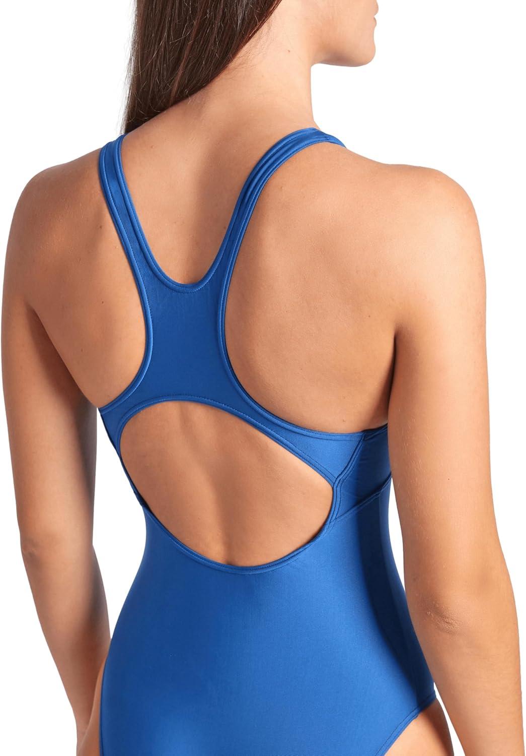 imageARENA Feel Womens Panel Control Pro Back Swimsuit Inner Bra OnePiece Stylish SuitDusty Blue