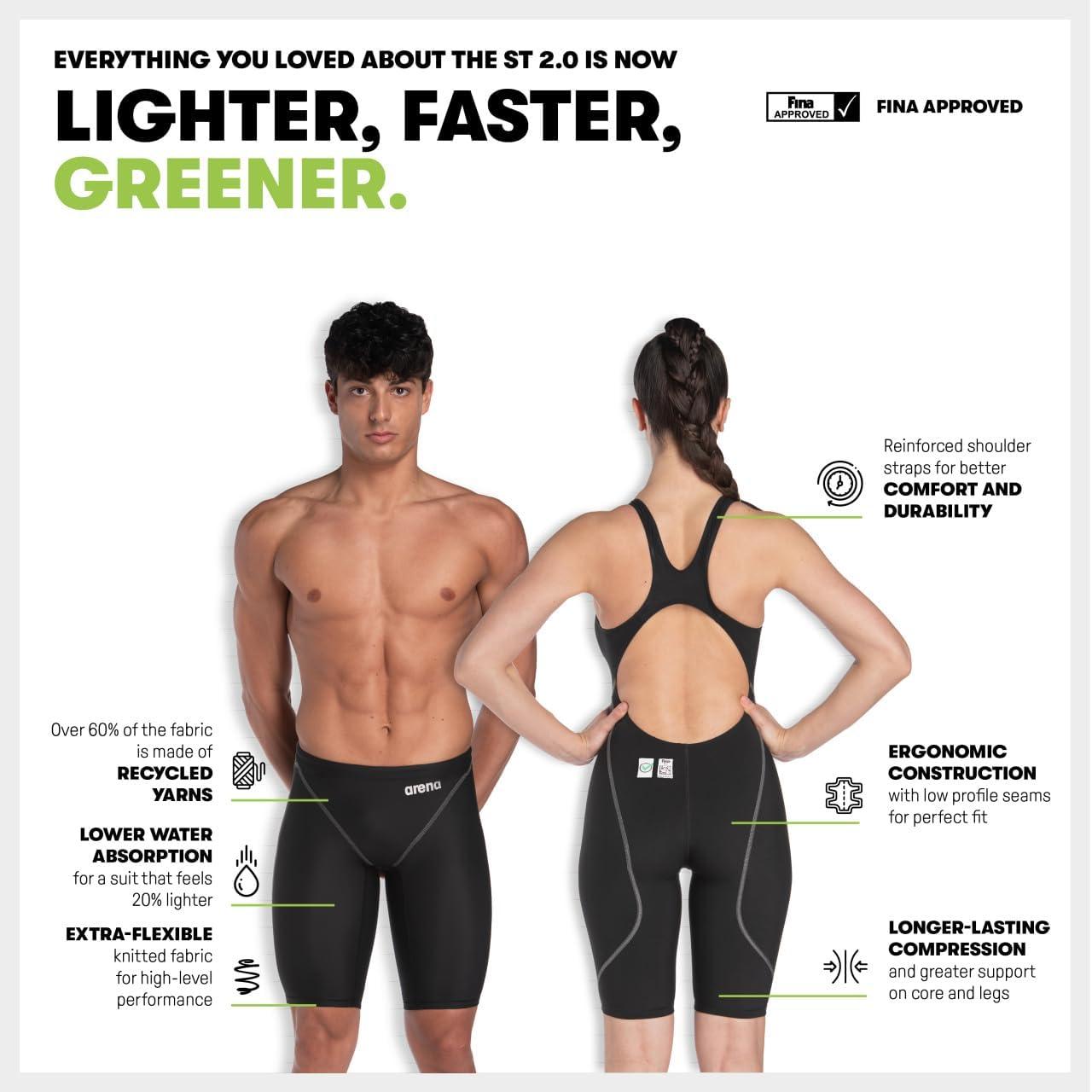 imageARENA Powerskin ST Next Mens Racing Jammer Competition Swimsuit One Piece Athletic Swim Team Championship Tech SuitLeopard Skin Geranium