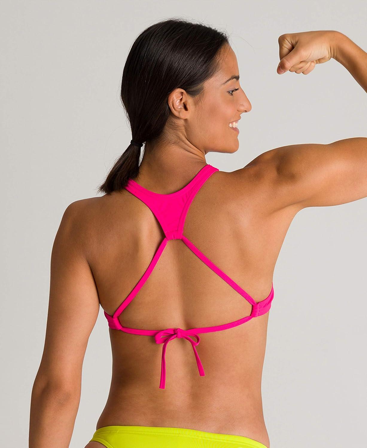 imageARENA Womens Rule Breaker Think Crop MaxLife Bikini TopFresia Rose