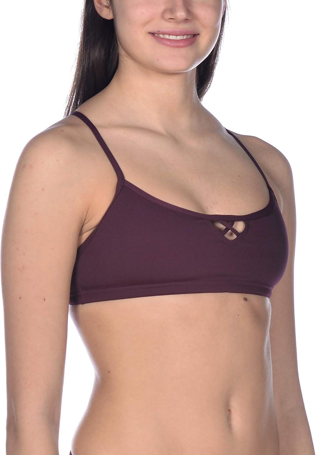 imageARENA Womens Rulebreaker Be Bandeau Bikini Athletic Sport Swim TopRed Wine