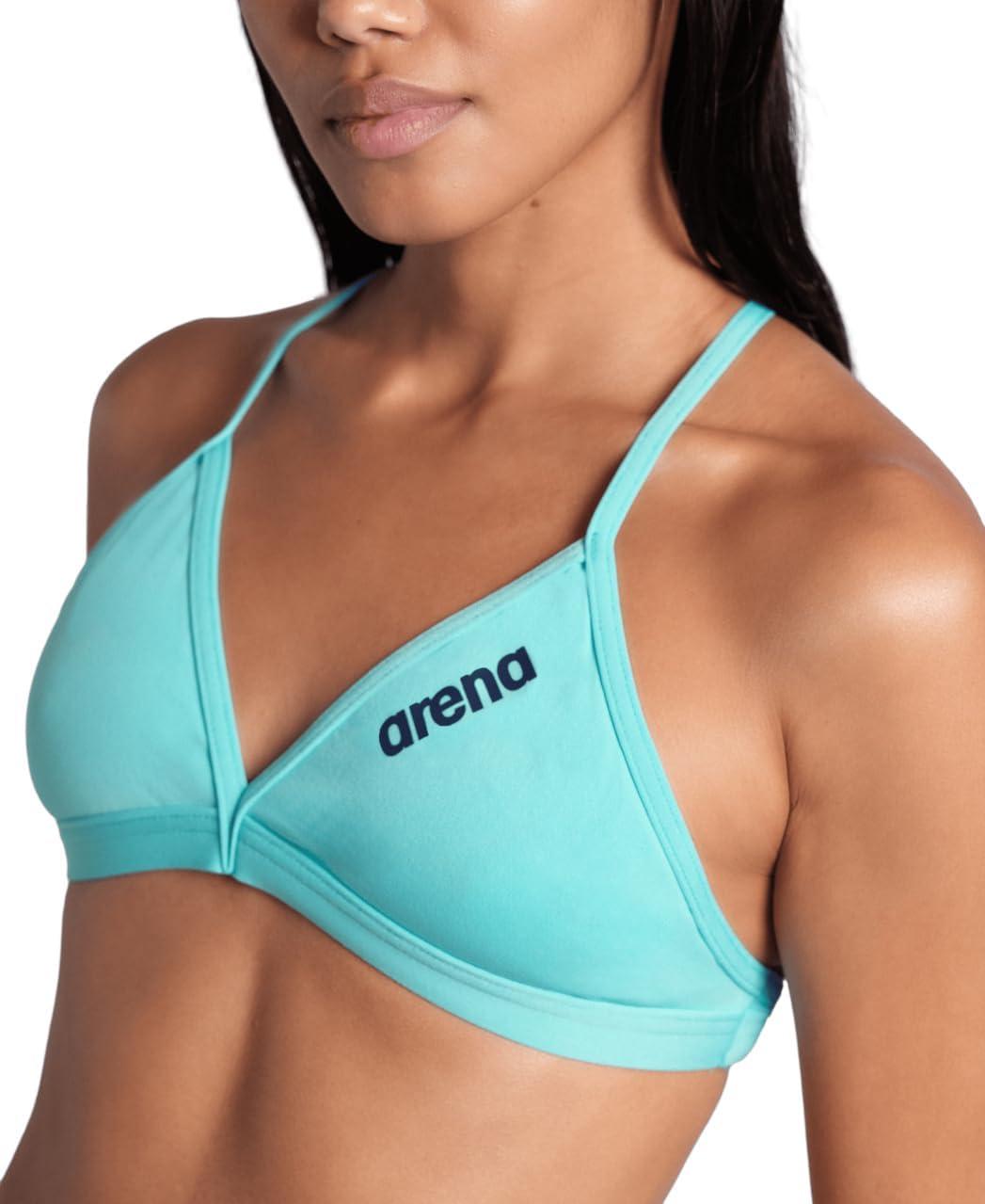 imageARENA Womens Team Solid Swim Top Tie Back Athletic Bikini Top Only Competitive Swimming Training Ladies Bathing SuitWater