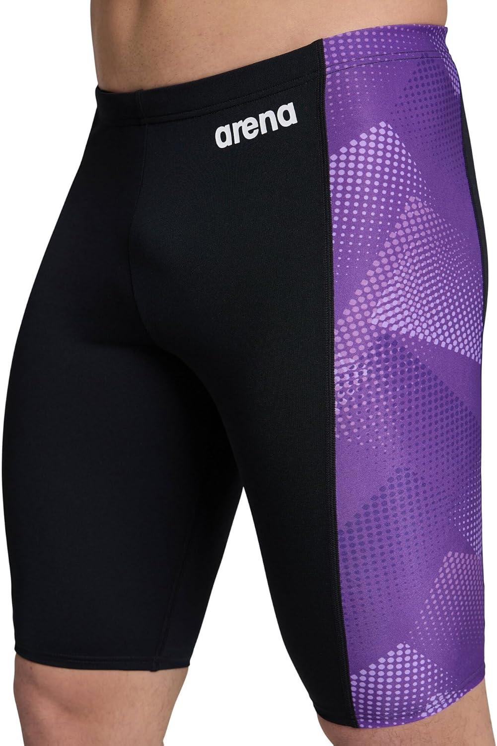 imageArena Boys Arena Performance Boys Halftone Swim Jammer Athletic Swimwear Professional SwimsuitBlackTeam Purple