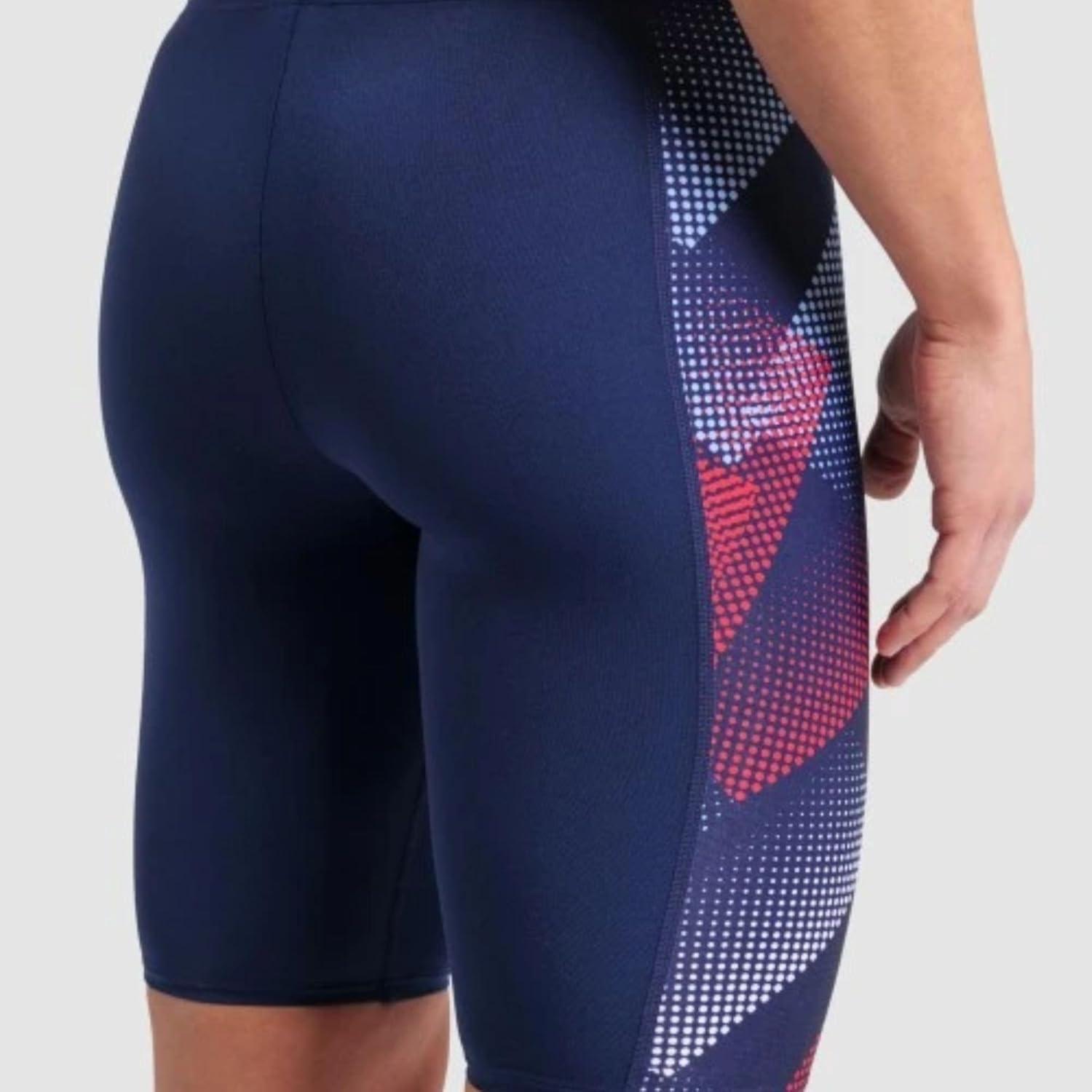 imageArena Boys Arena Performance Boys Halftone Swim Jammer Athletic Swimwear Professional SwimsuitNavyTeam Red White Blue