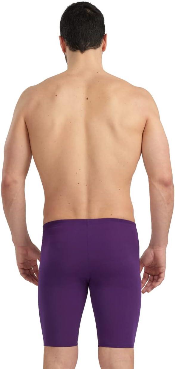 imageArena Mens Team Colors Solid Swim Jammer MaxLife Athletic Swimwear Pool Training Swimsuit Competitive Swimming Bathing SuitPlumWhite