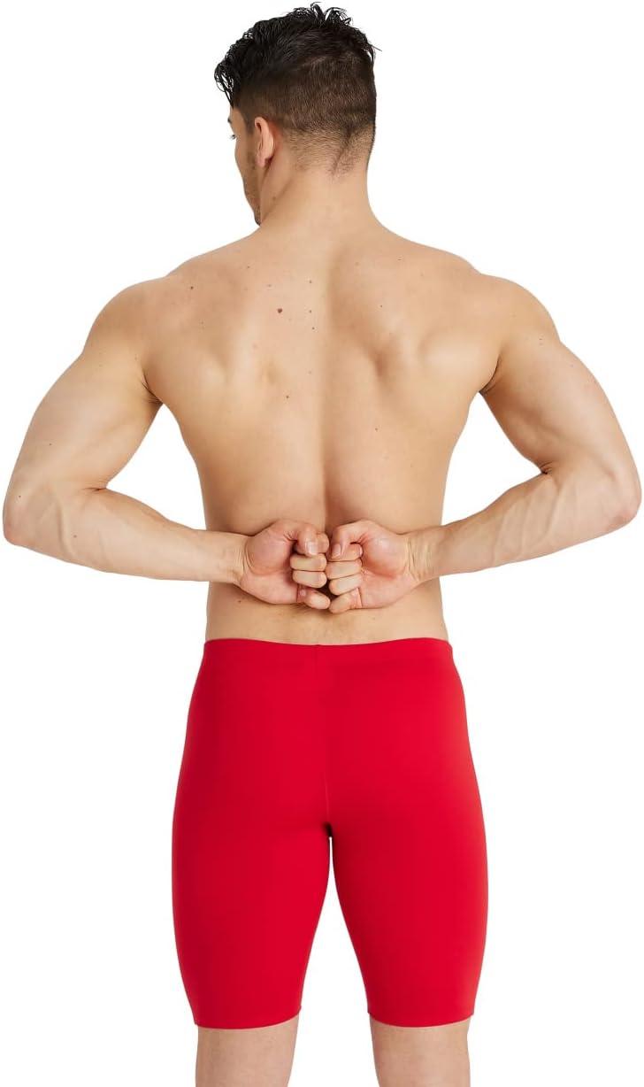 imageArena Mens Team Colors Solid Swim Jammer MaxLife Athletic Swimwear Pool Training Swimsuit Competitive Swimming Bathing SuitRedWhite