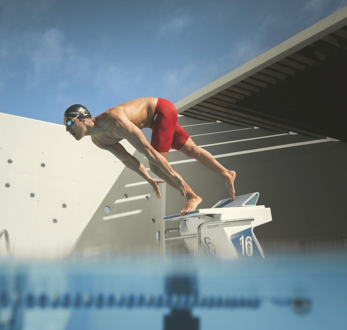 imageArena Mens Team Colors Solid Swim Jammer MaxLife Athletic Swimwear Pool Training Swimsuit Competitive Swimming Bathing SuitTeam Green