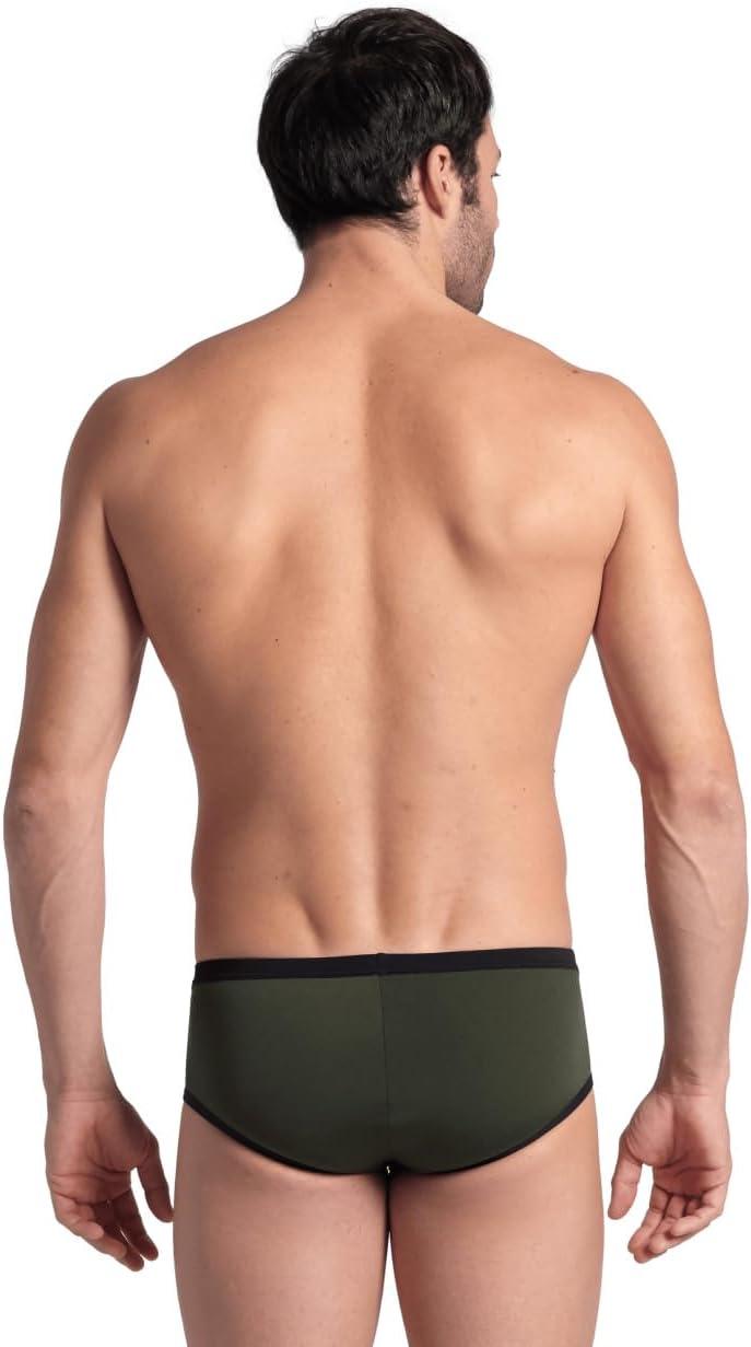 imageArena One Mens Big Logo Seamless Swim Brief MaxLife Pool Practice Athletic Swimsuit Short Training Bathing Suit SwimmersDark Sage