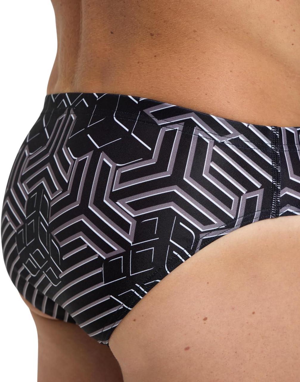 imageArena Performance Mens Kikko Pro Swim Brief Chlorine Resistant MaxLife Athletic Practice SwimsuitBlackBlack Multi