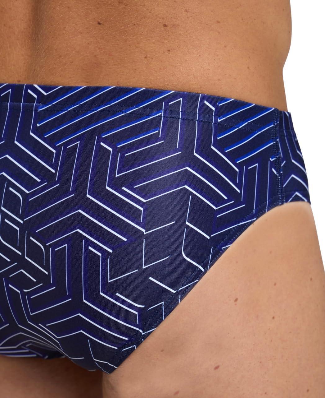 imageArena Performance Mens Kikko Pro Swim Brief Chlorine Resistant MaxLife Athletic Practice SwimsuitNavyNavy Multi