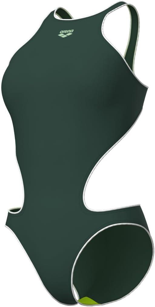 imageArena Womens Arena One Womens Next Swimsuit Tech One Back Performance Ladies Bathing SuitDark SageWhite