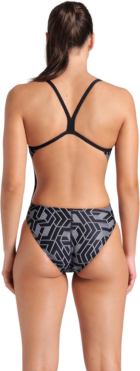 imageArena Womens Arena Performance Womens Escape Team Print Challenge Back Ladies Training SwimsuitBlackTeam Black