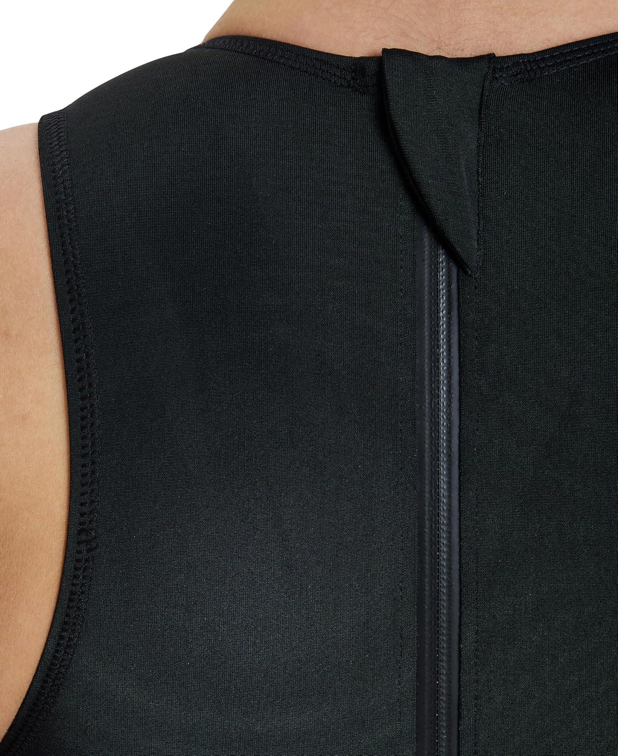 imageArena Womens Team Solid Water Polo Zipper Swimsuit Water Sports Closed Back Bathing SuitBlackWhite