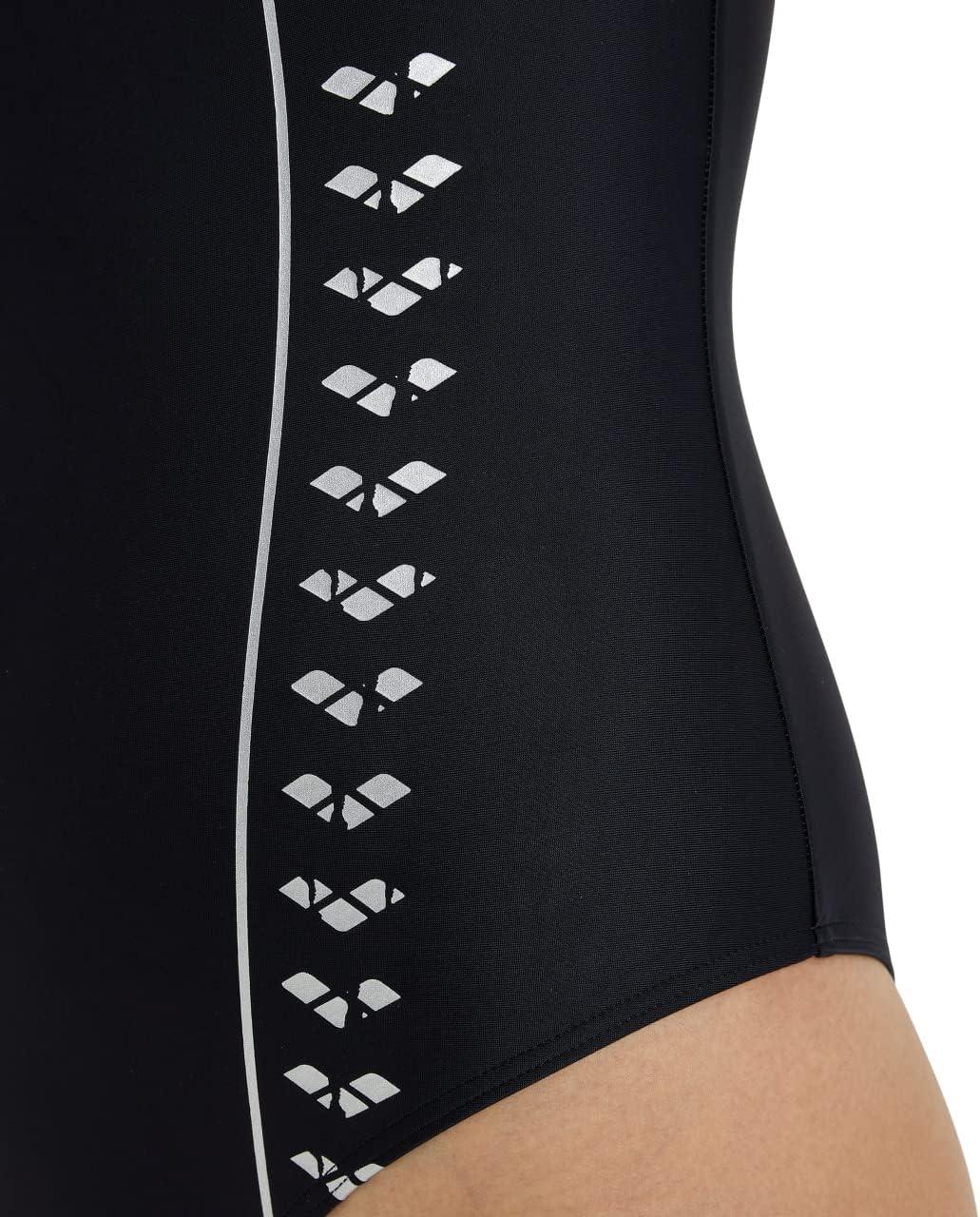 imagearena Womens Icons One Piece Beach Swimsuit U BackBlackasphalt