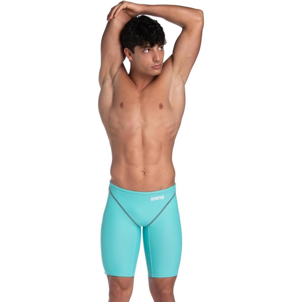 imageARENA Powerskin ST Next Mens Racing Jammer Competition Swimsuit One Piece Athletic Swim Team Championship Tech SuitAquamarine