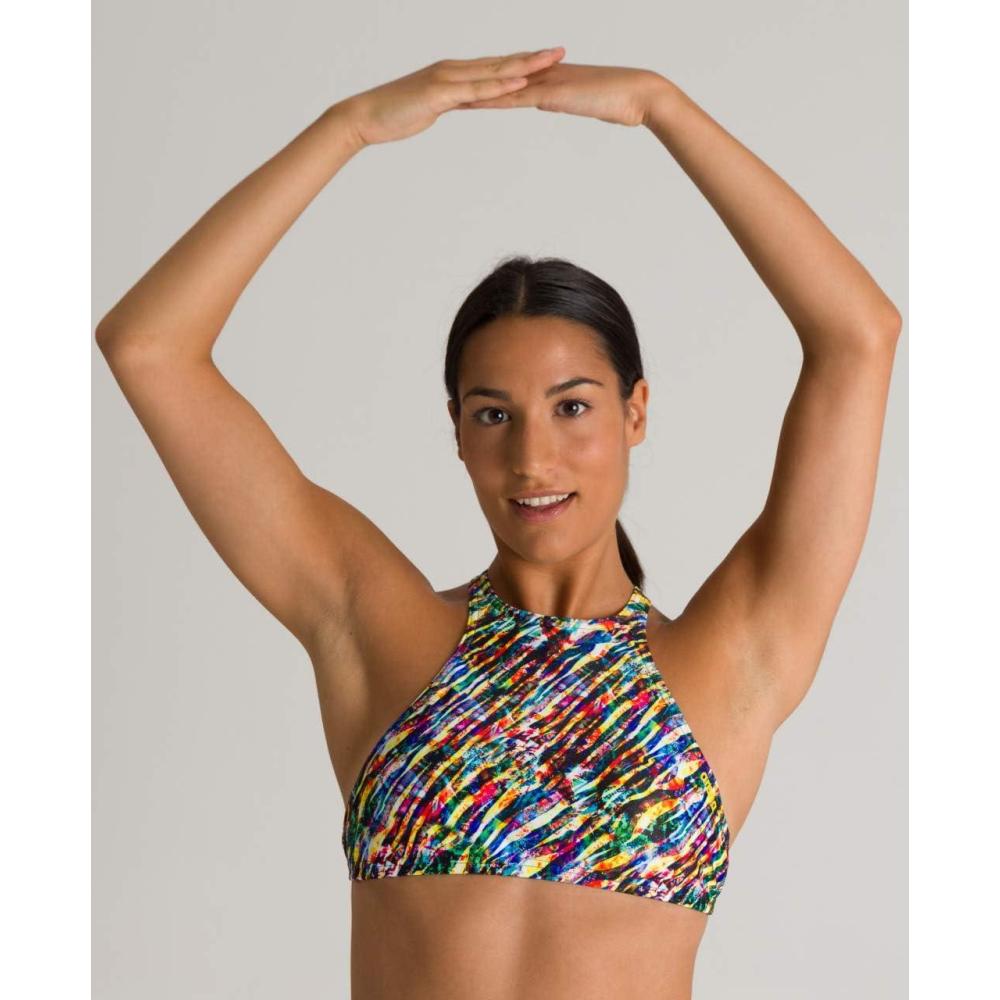 imageARENA Womens Rule Breaker Think Crop MaxLife Bikini TopBlackMulti