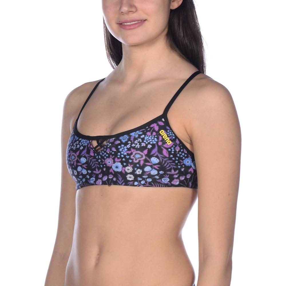 imageARENA Womens Rulebreaker Be Bandeau Bikini Athletic Sport Swim TopFloral