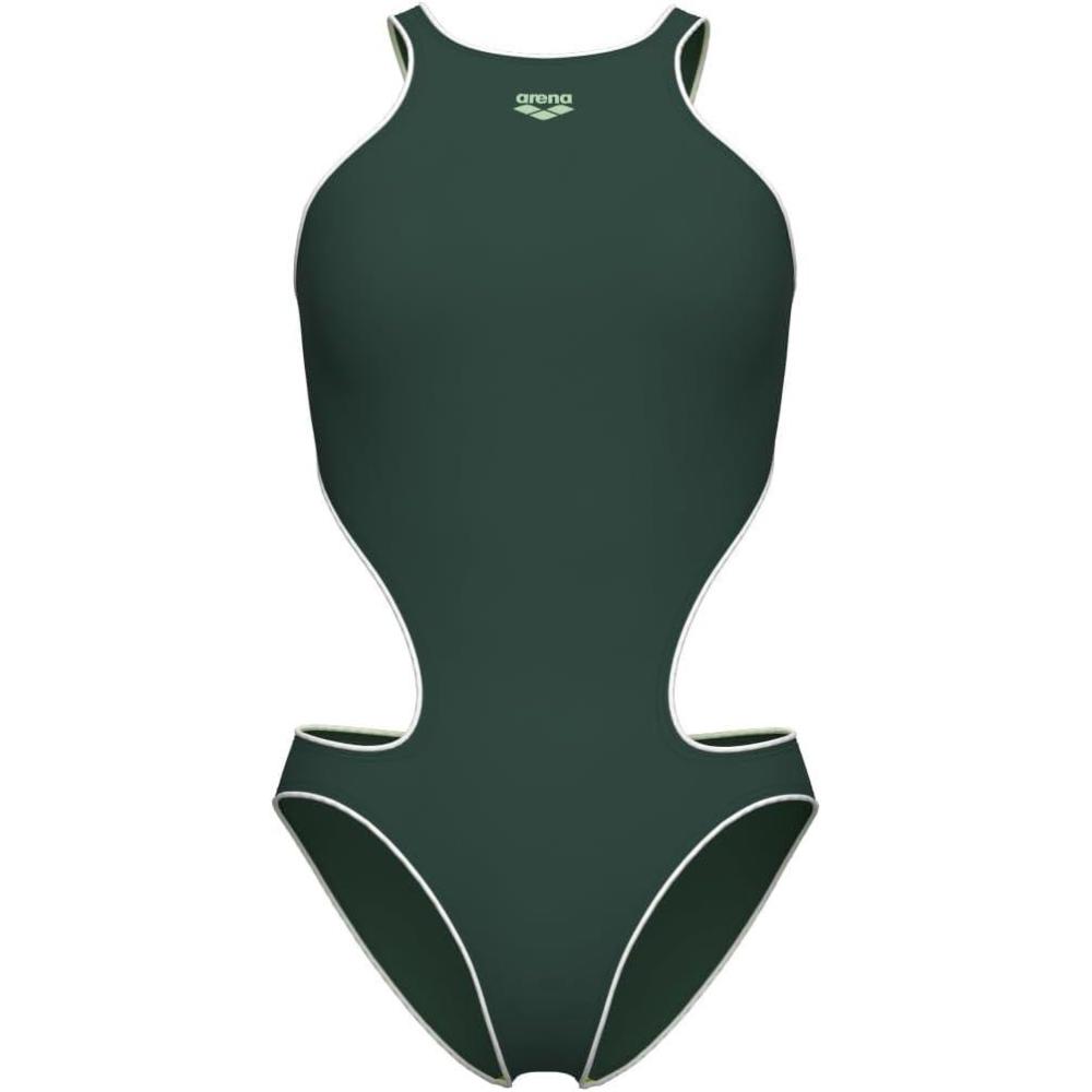 imageArena Womens Arena One Womens Next Swimsuit Tech One Back Performance Ladies Bathing SuitDark SageWhite