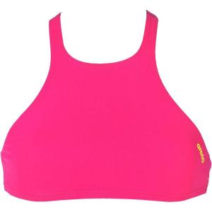 ARENA Women’s Rule Breaker Think Crop MaxLife Bikini Top(Fresia Rose)