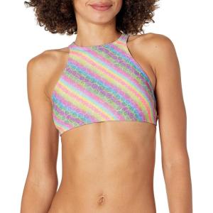 ARENA Women’s Rule Breaker Think Crop MaxLife Bikini Top(Paparazzi)