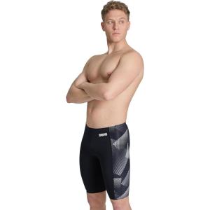 Arena Boys Arena Performance Boys’ Halftone Swim Jammer Athletic Swimwear Professional Swimsuit(Black/Team Black)