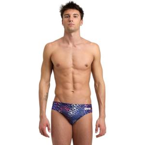 Arena Performance Men’s Kikko Pro Swim Brief Chlorine Resistant MaxLife Athletic Practice Swimsuit(Us Flag)
