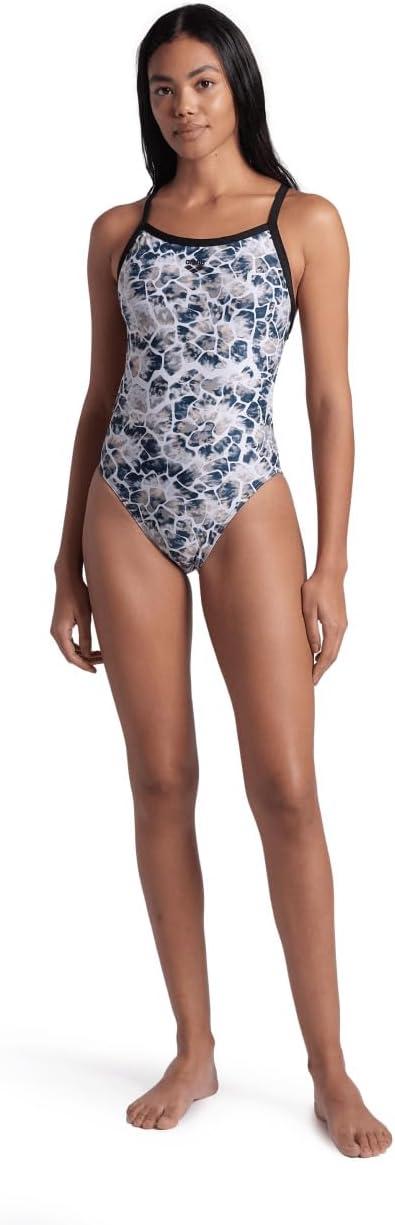 imageArena Womens Arena Performance Womens Earth X Cross Back SwimsuitBlackWhite Multi