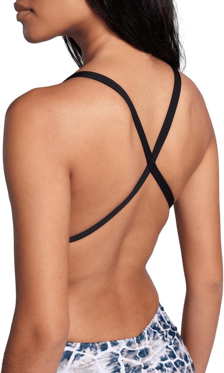 imageArena Womens Arena Performance Womens Earth X Cross Back SwimsuitBlackWhite Multi
