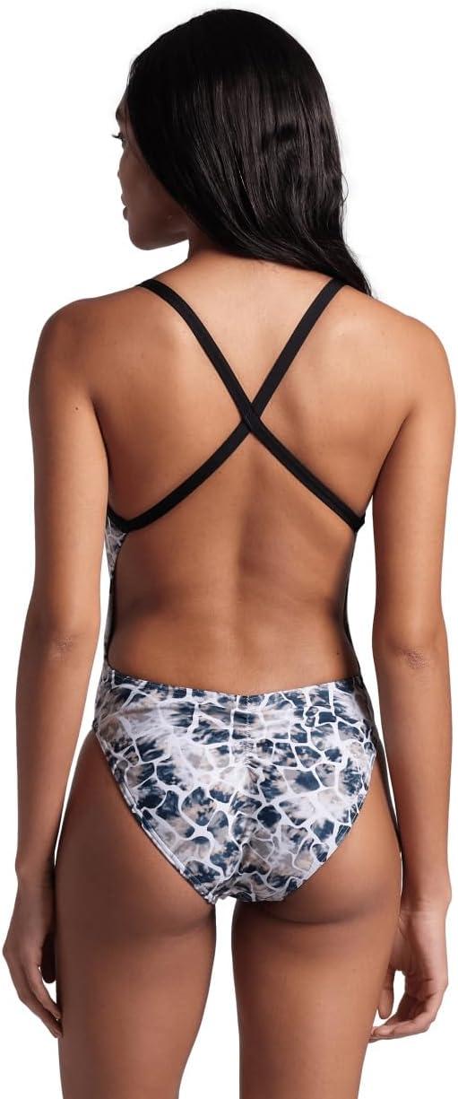 imageArena Womens Arena Performance Womens Earth X Cross Back SwimsuitBlackWhite Multi