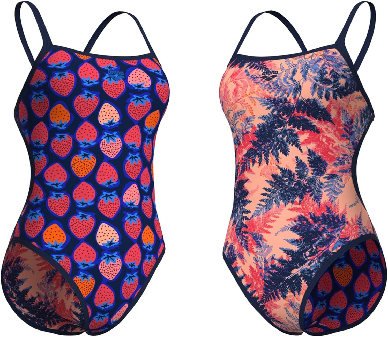 imageArena Womens Arena Performance Womens Reversible Challenge Back SwimsuitNavyMulti