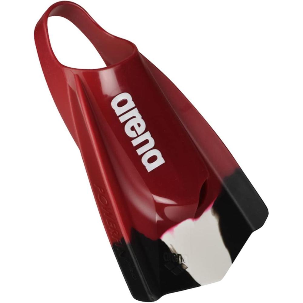 imageArena Unisex Adult Powerfin Pro Swim Training Fins Men and Women Silicone Short Blade Flippers LeftRight Custom Design Sizes 45135Cardinal Red