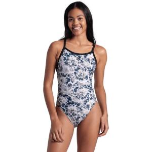 Arena Womens Arena Performance Women’s Earth X Cross Back Swimsuit(Black/White Multi)