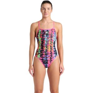 Arena Womens Arena Performance Women’s Reversible Challenge Back Swimsuit(Royal Multi/Shocking Pink)