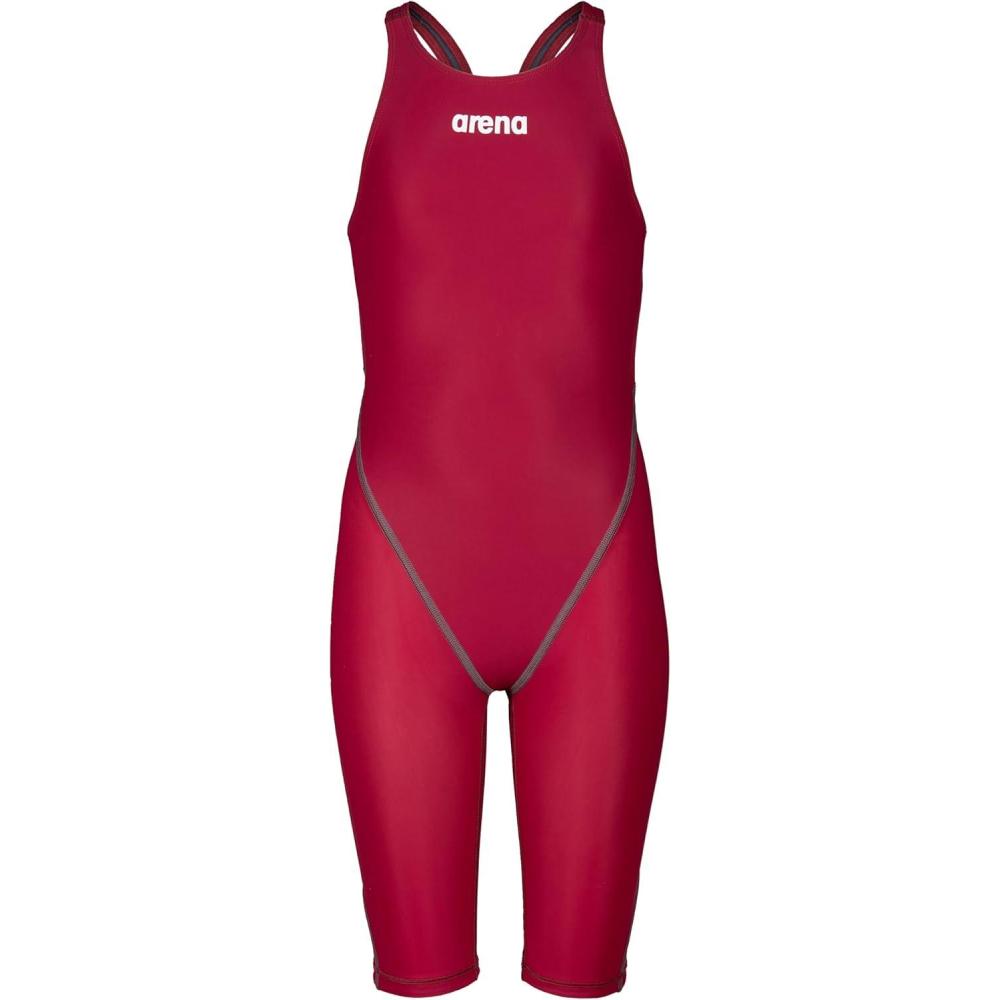imageArena Girls Junior Racing Suit Powerskin St Next Open Back Swim Tech Suit Competitive SwimsuitDeep Red