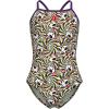 imageArena Girls Performance Fun Skulls Lightdrop Back Athletic One Piece Pool SwimsuitMulti BlackPlum