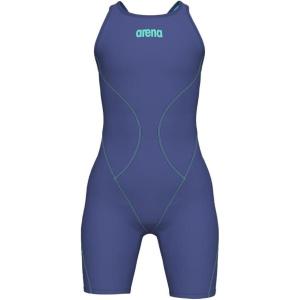 Arena Girls Junior Powerskin Impulso Open Back Racing Swimsuit Full Body Short Leg Tech Suit(Future Dusk)