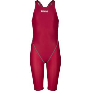 Arena Girls Junior Racing Suit Powerskin St Next Open Back Swim Tech Suit Competitive Swimsuit(Deep Red)
