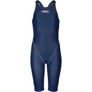 Arena Girls Junior Racing Suit Powerskin St Next Open Back Swim Tech Suit Competitive Swimsuit(Navy)