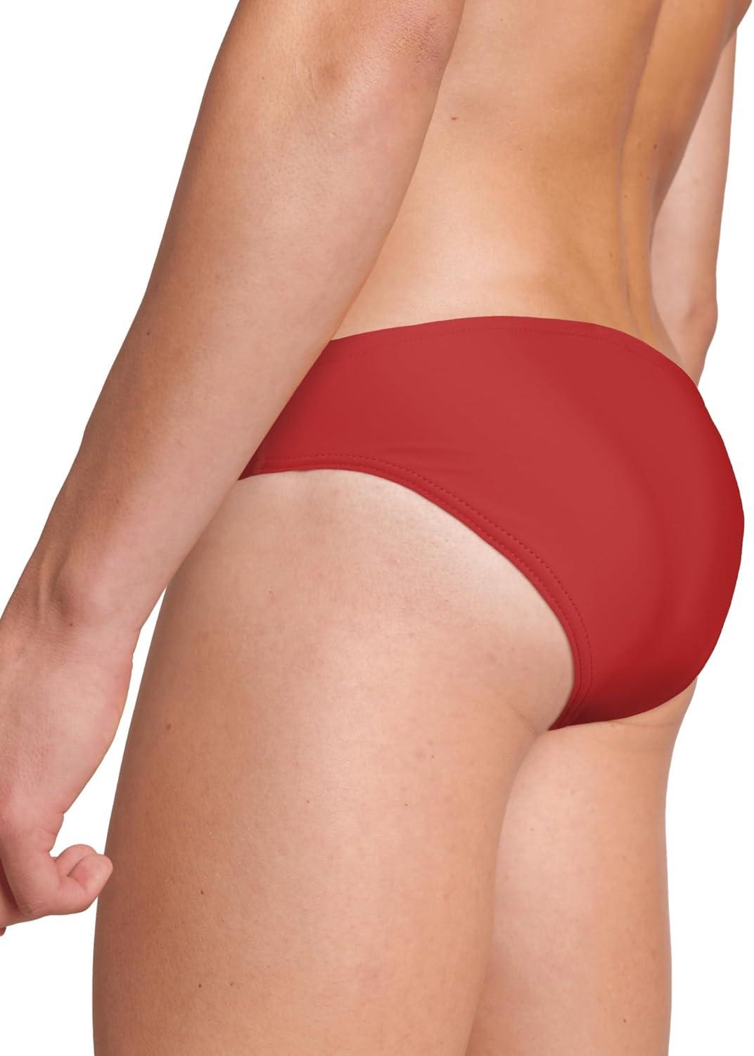 imageArena Mens Arena Feel Mens Dynamo Swim Brief Waterfeel Athletic Swimsuit Sports Bathing SuitRed