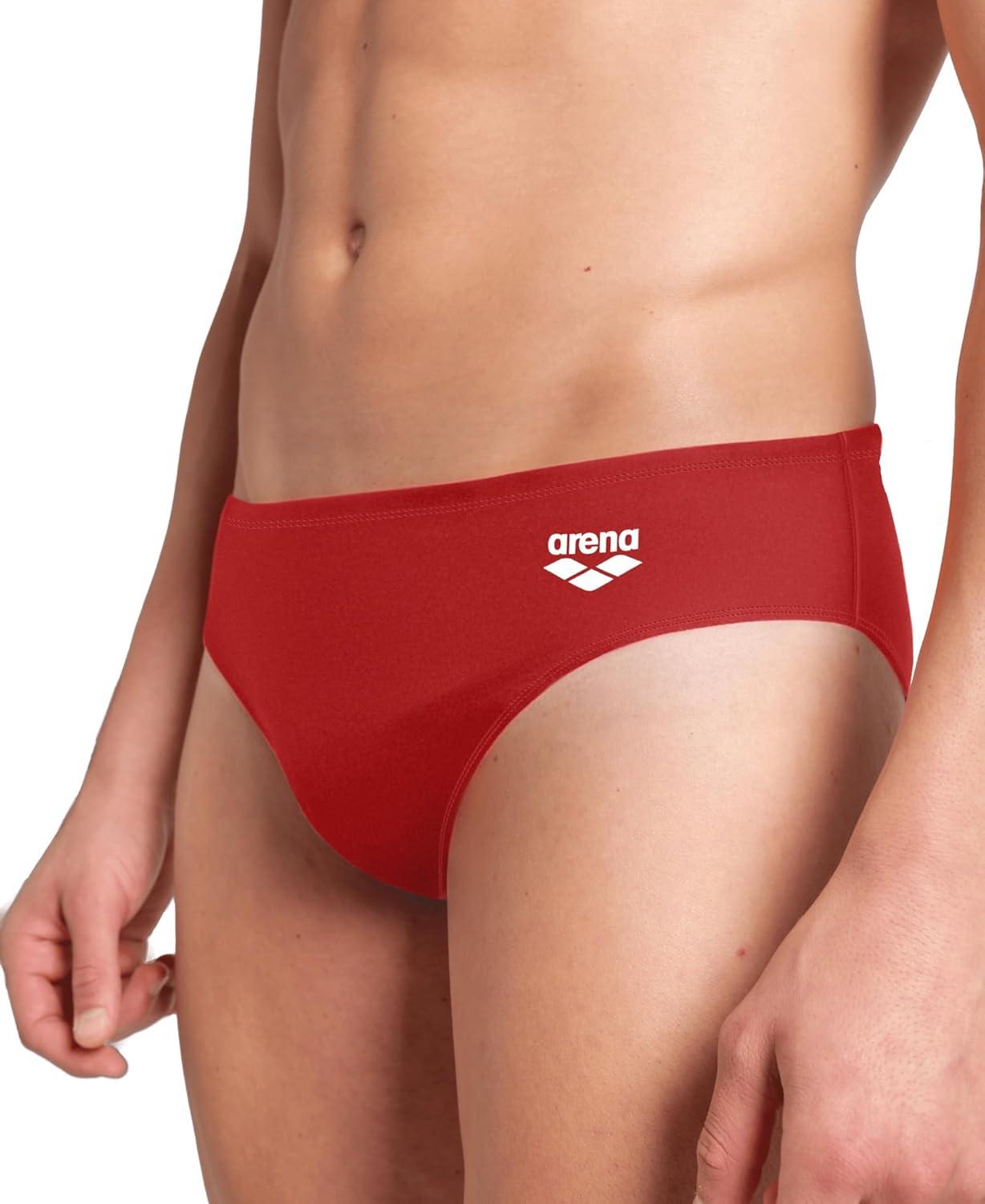 imageArena Mens Arena Feel Mens Dynamo Swim Brief Waterfeel Athletic Swimsuit Sports Bathing SuitRed