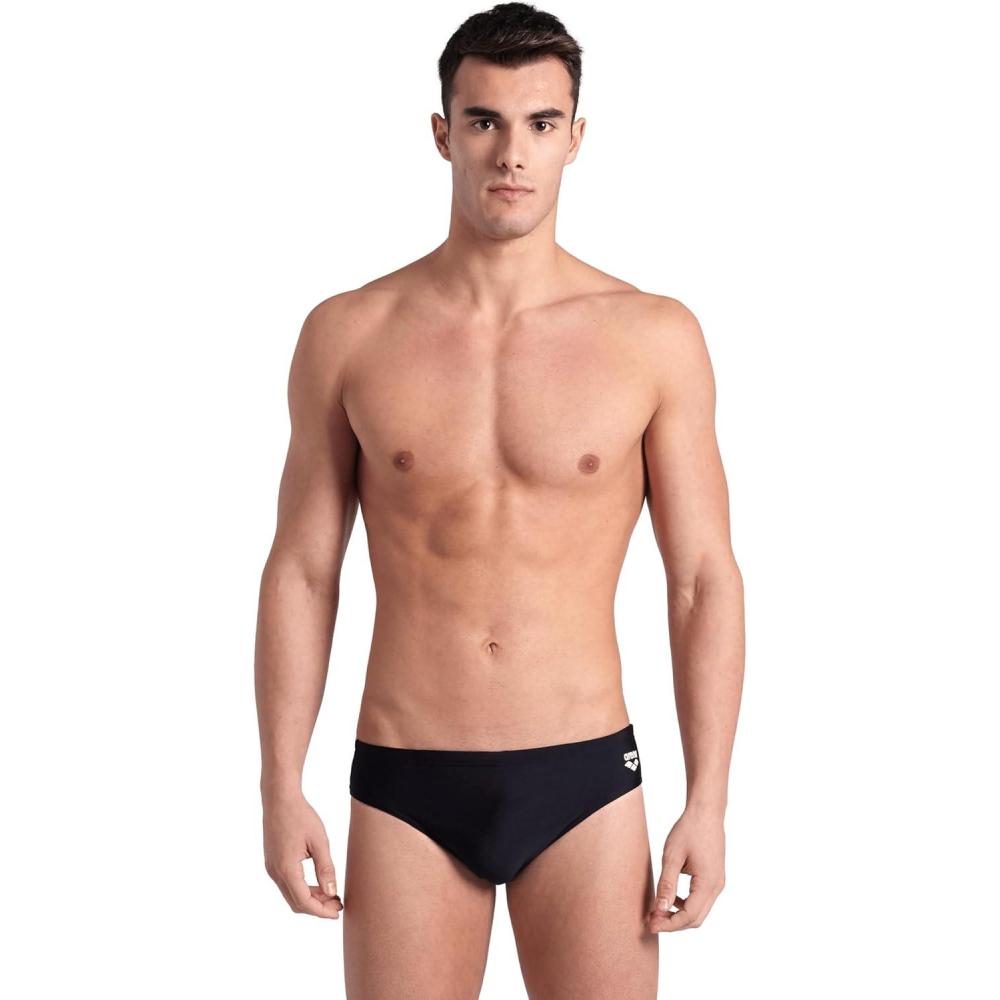 imageArena Mens Arena Feel Mens Icons Solid Swim BriefsBlackWhite