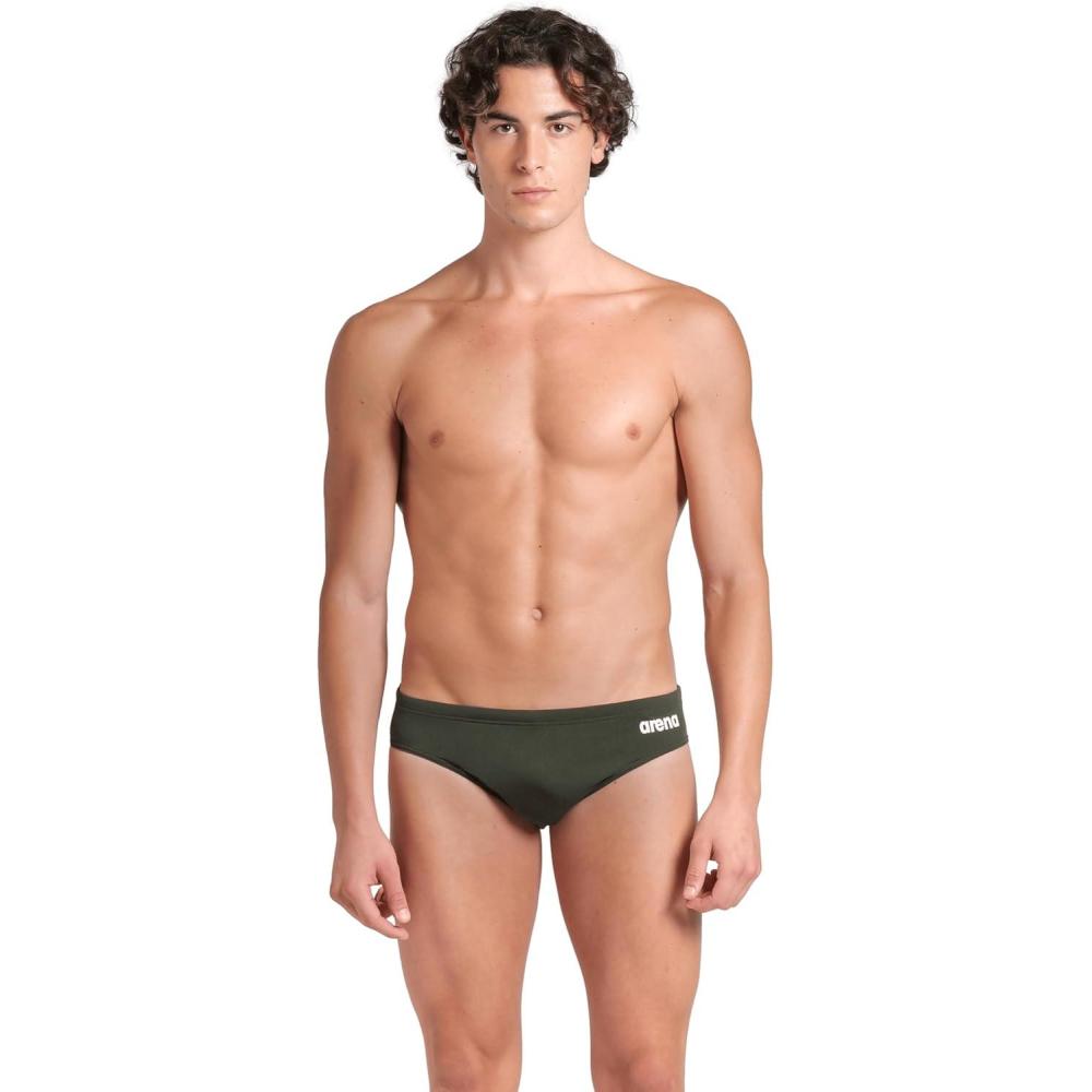 imageArena Mens Arena Performance Mens Solid Team Swim BriefsDark SageWhite
