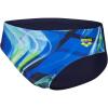 imageArena Mens Arena Feel Mens Visual Waves Swim BriefsNavyNeon Blue Multi